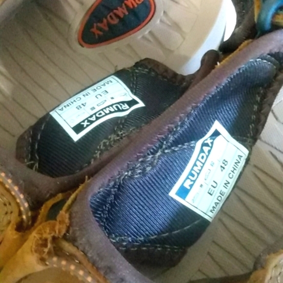 RUMDAX MEN'S LEATHER OUTDOOR CLOSED TOE SPORT SANDALS SIZE EU48-US 14 NWT - Picture 14 of 15